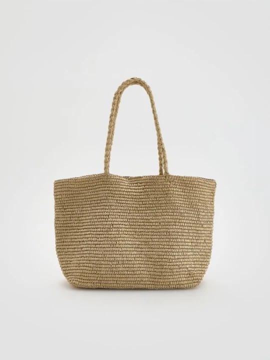 Zdjęcie produktu Reserved - Pleciona torebka handmade - beżowy