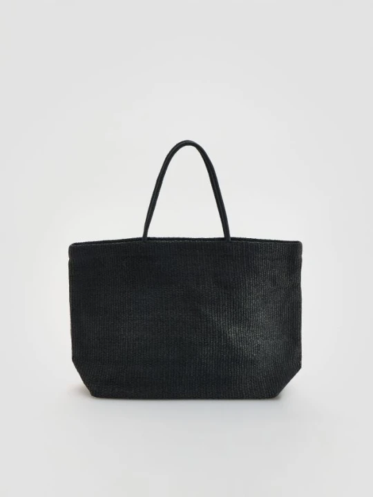 Zdjęcie produktu Reserved - Pleciona torebka handmade - czarny