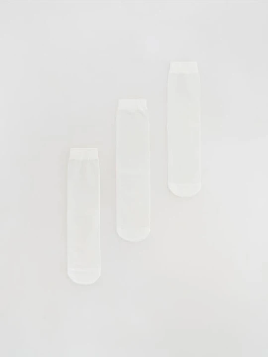 Zdjęcie produktu Reserved - Podkolanówki 3 pack - biały