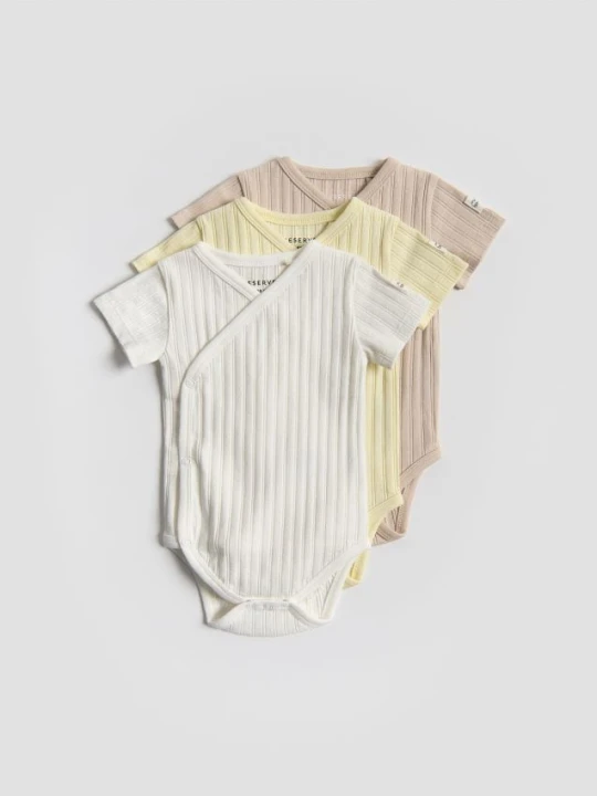 Zdjęcie produktu Reserved - Prążkowane body 3 pack - wielobarwny