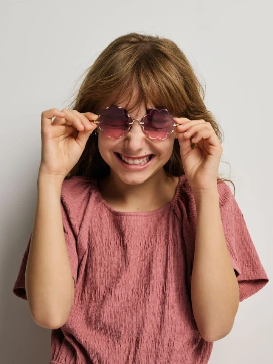 Zdjęcie produktu Reserved - Różowe okulary przeciwsłoneczne - różowy