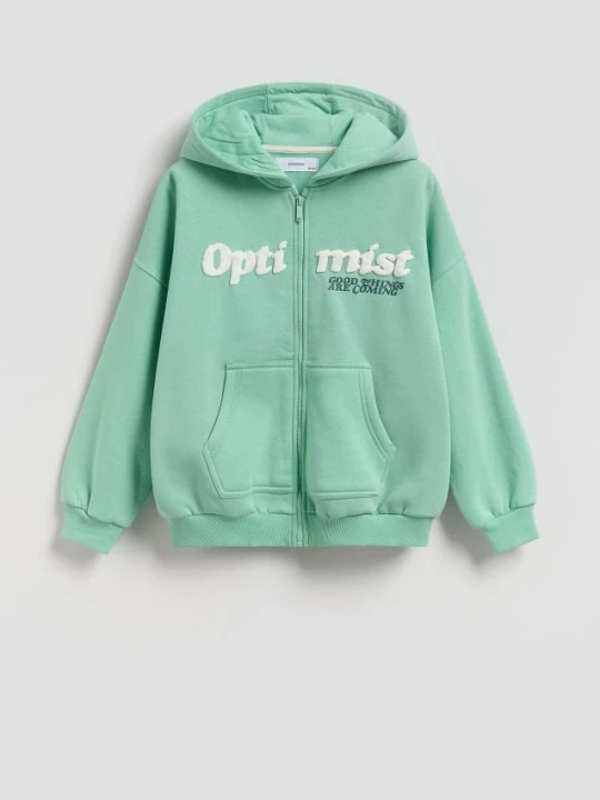 Zdjęcie produktu Reserved - Rozpinana bluza oversize - jasnoturkusowy