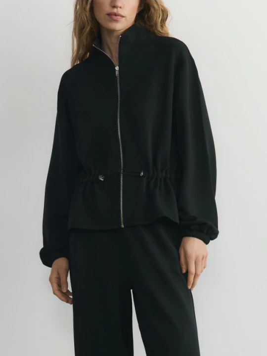 Zdjęcie produktu Reserved - Rozpinana bluza z modalem - czarny