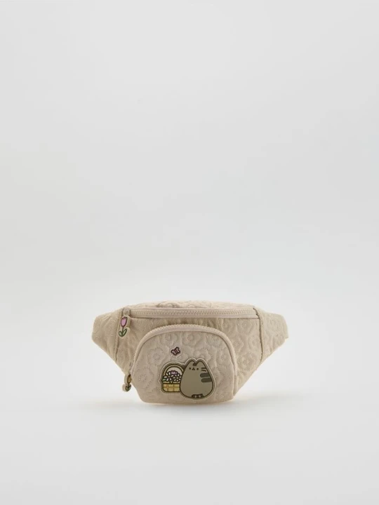 Zdjęcie produktu Reserved - Saszetka nerka Pusheen - kremowy