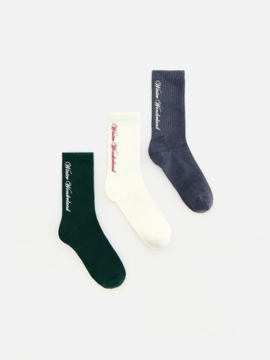 Zdjęcie produktu Reserved - Skarpetki 3 pack - złamana biel