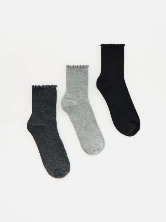 Zdjęcie produktu Reserved - Skarpetki z bawełną 3 pack - szary