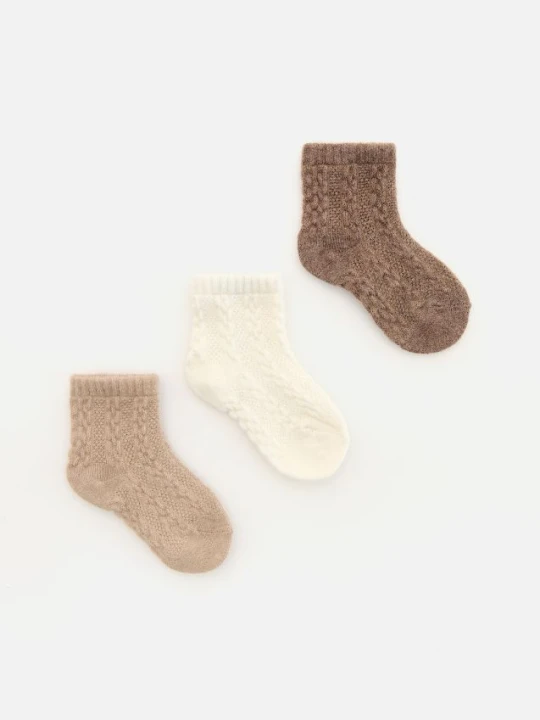 Zdjęcie produktu Reserved - Skarpetki z wełną 3 pack - brązowy