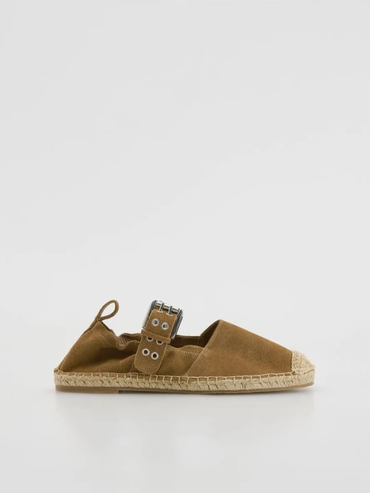 Zdjęcie produktu Reserved - Skórzane espadryle - beżowy