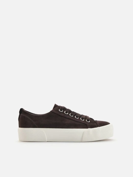 Zdjęcie produktu Reserved - Skórzane sneakersy - ciemnobrązowy