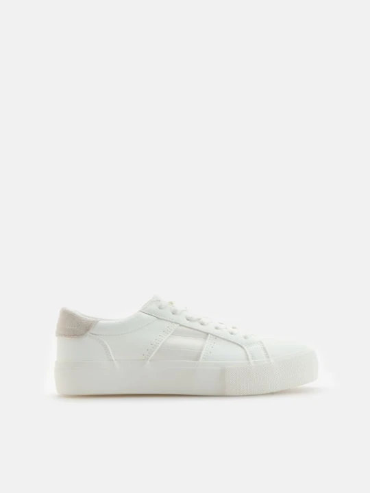Zdjęcie produktu Reserved - Sneakersy z imitacji skóry - biały