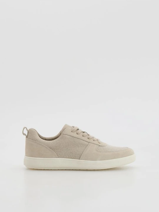 Zdjęcie produktu Reserved - Sneakersy z łączonych materiałów - beżowy