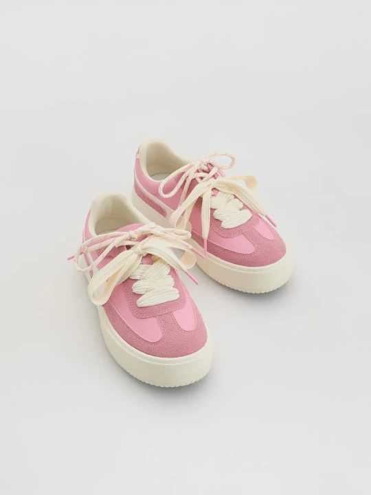 Zdjęcie produktu Reserved - Sneakersy z łączonych materiałów - różowy