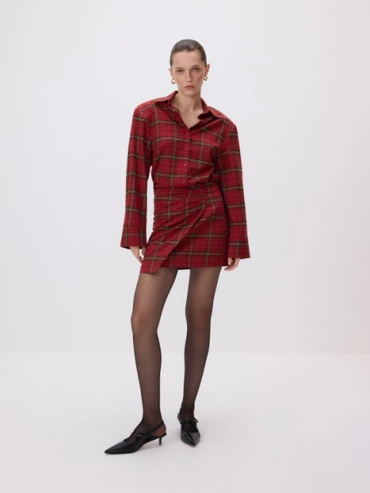 Zdjęcie produktu Reserved - Spódnica mini w kratę - wielobarwny