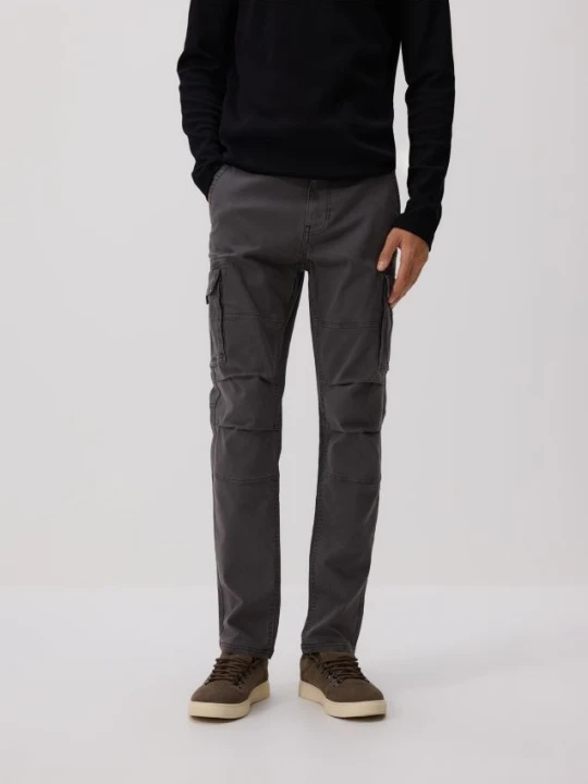 Zdjęcie produktu Reserved - Spodnie cargo slim fit - ciemnoszary