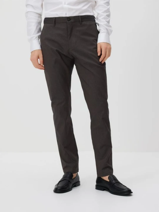 Zdjęcie produktu Reserved - Spodnie chino slim fit - ciemnobrązowy