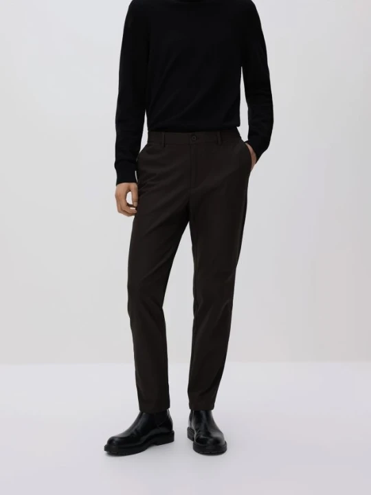Zdjęcie produktu Reserved - Spodnie chino slim fit - ciemnobrązowy