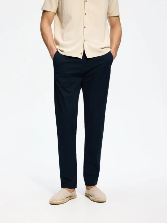 Zdjęcie produktu Reserved - Spodnie chino slim fit - granatowy
