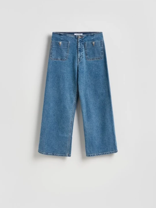 Zdjęcie produktu Reserved - Spodnie culotte - niebieski