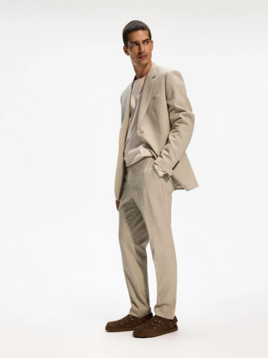 Zdjęcie produktu Reserved - Spodnie garniturowe slim fit - oliwkowy