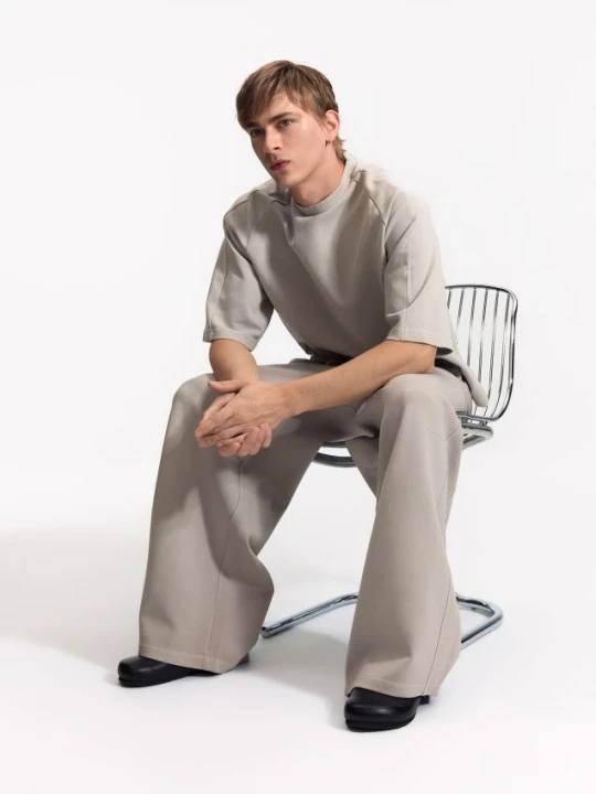 Zdjęcie produktu Reserved - Spodnie loose fit - jasnoszary