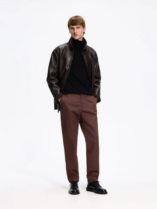Zdjęcie produktu Reserved - Spodnie chino slim fit - brązowy