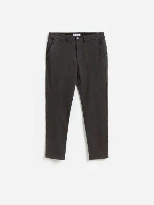 Zdjęcie produktu Reserved - Spodnie slim fit z lyocellem - ciemnoszary