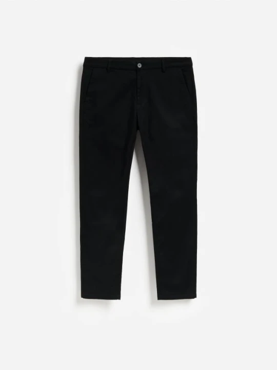 Zdjęcie produktu Reserved - Spodnie slim fit z mikrowzorem - czarny
