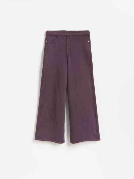 Zdjęcie produktu Reserved - Spodnie wide leg - mahoniowy