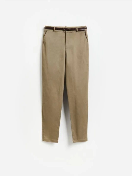 Zdjęcie produktu Reserved - Spodnie chino long leg - oliwkowy