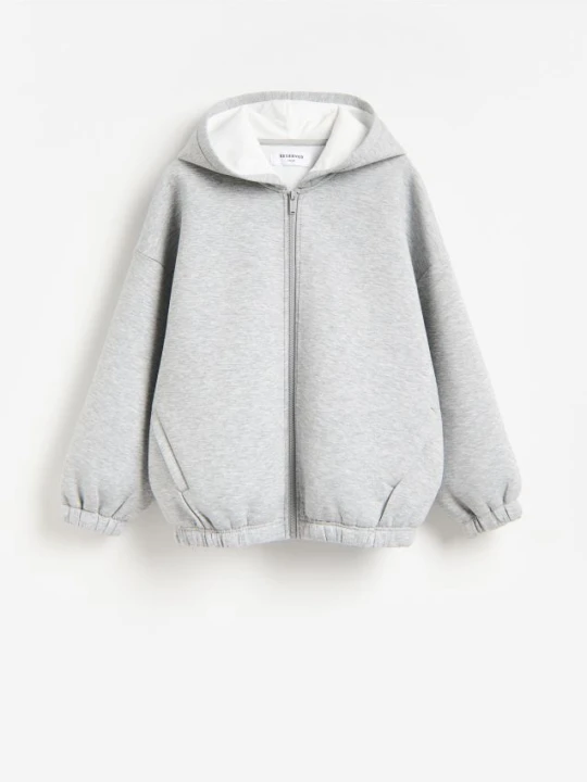 Zdjęcie produktu Reserved - Sportowa bluza neoprenowa - jasnoszary