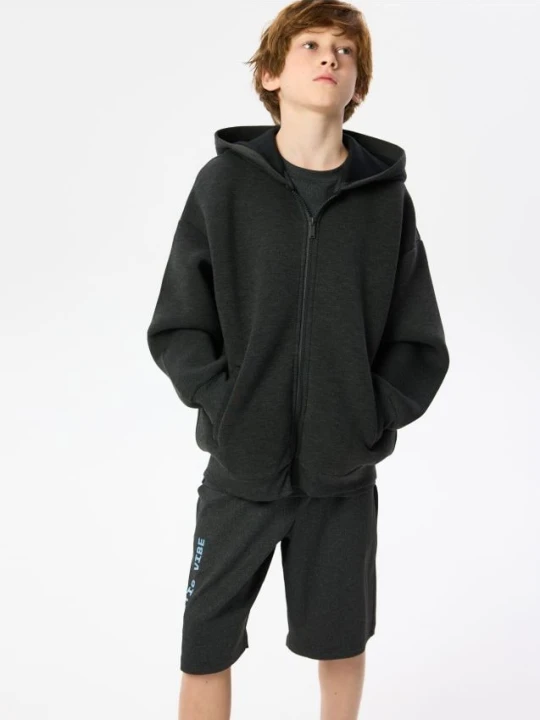 Zdjęcie produktu Reserved - Sportowa bluza z kapturem - ciemnoszary