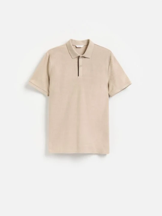Zdjęcie produktu Reserved - Strukturalne polo regular fit - beżowy