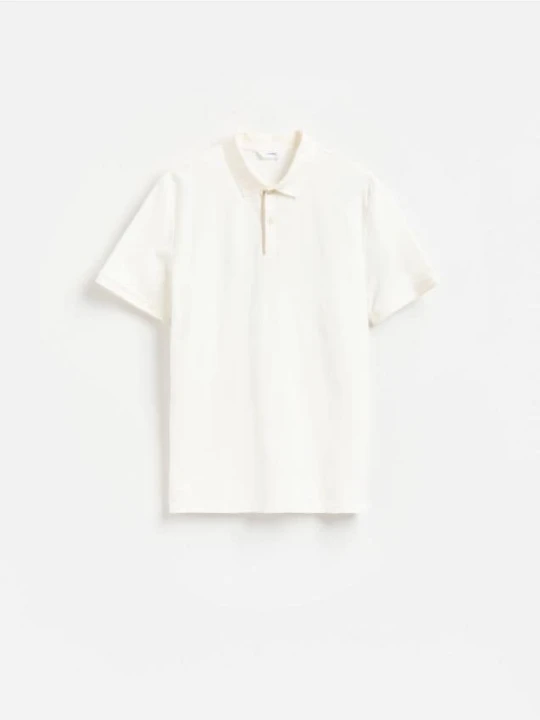 Zdjęcie produktu Reserved - Strukturalne polo regular fit - złamana biel