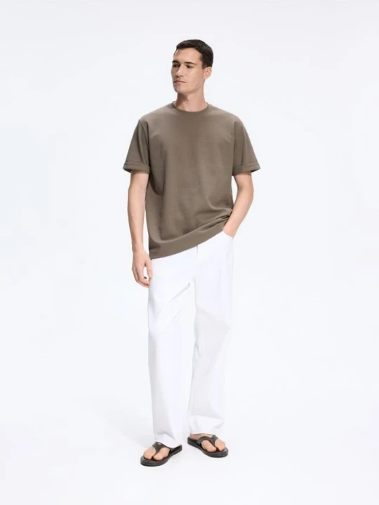 Zdjęcie produktu Reserved - Strukturalny t-shirt comfort fit - zielony