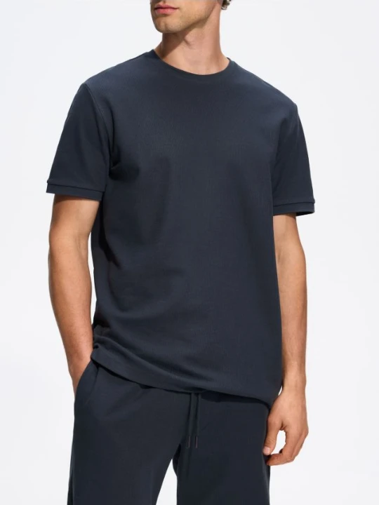 Zdjęcie produktu Reserved - Strukturalny t-shirt regular - ciemnoszary