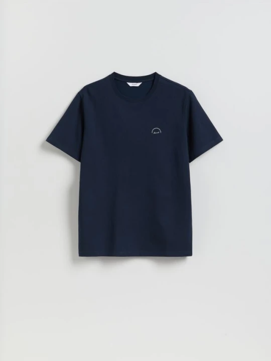 Zdjęcie produktu Reserved - Strukturalny t-shirt regular fit - granatowy