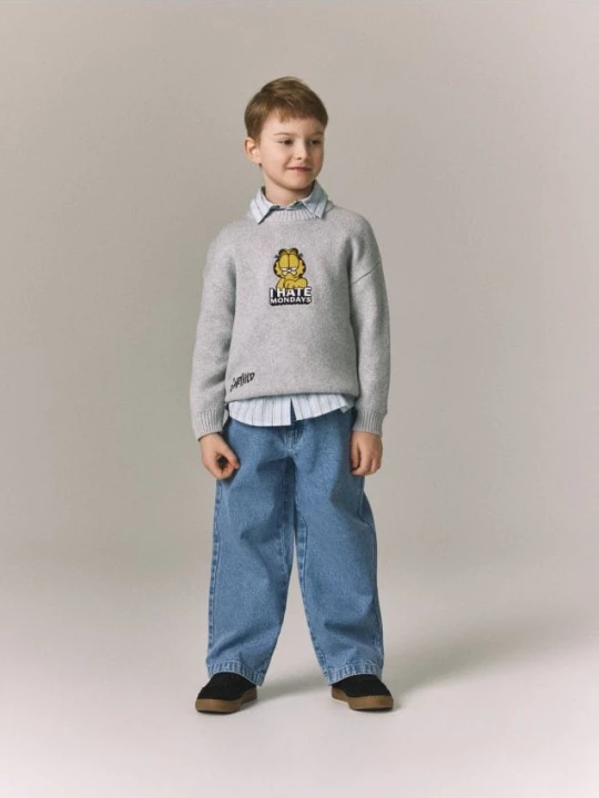 Zdjęcie produktu Reserved - Sweter oversize Garfield - jasnoszary