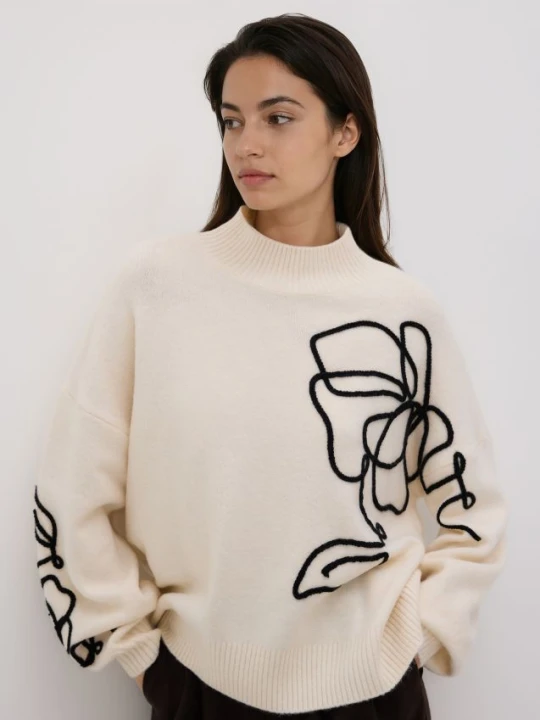 Zdjęcie produktu Reserved - Sweter oversize - kremowy