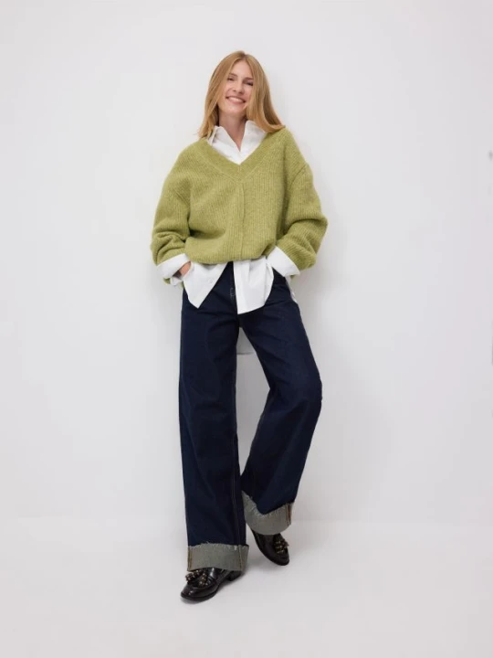 Zdjęcie produktu Reserved - Sweter oversize - zielony