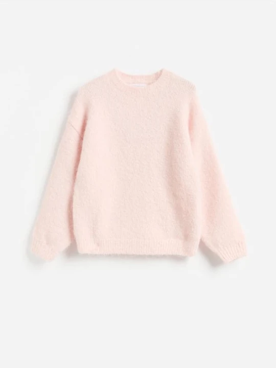 Zdjęcie produktu Reserved - Sweter z domieszką wełny - pastelowy róż
