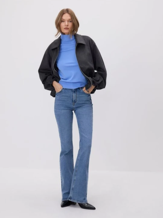 Zdjęcie produktu Reserved - Sweter z golfem - jasnoniebieski