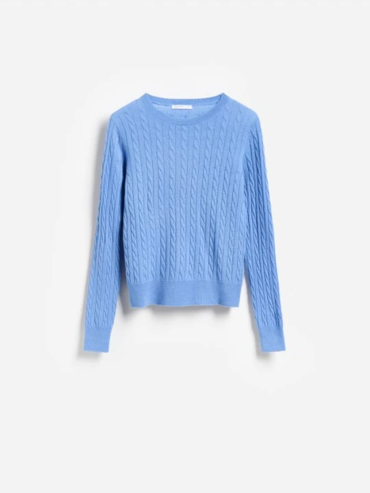 Zdjęcie produktu Reserved - Sweter z wełną merino - niebieski