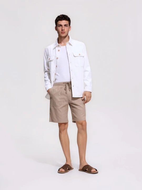 Zdjęcie produktu Reserved - Szorty jogger regular fit - beżowy