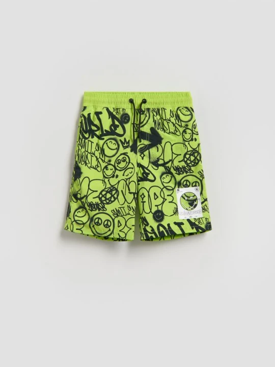 Zdjęcie produktu Reserved - Szorty kąpielowe SmileyWorld® - zielony