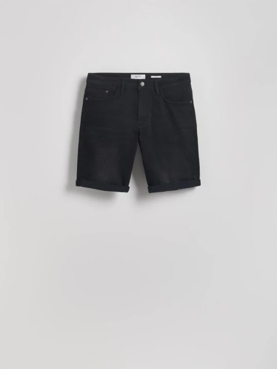 Zdjęcie produktu Reserved - Szorty slim fit z zakładkami - czarny
