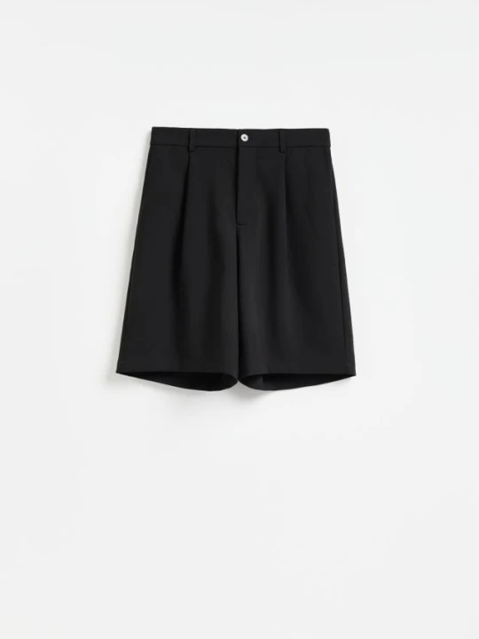 Zdjęcie produktu Reserved - Szorty wide leg - czarny