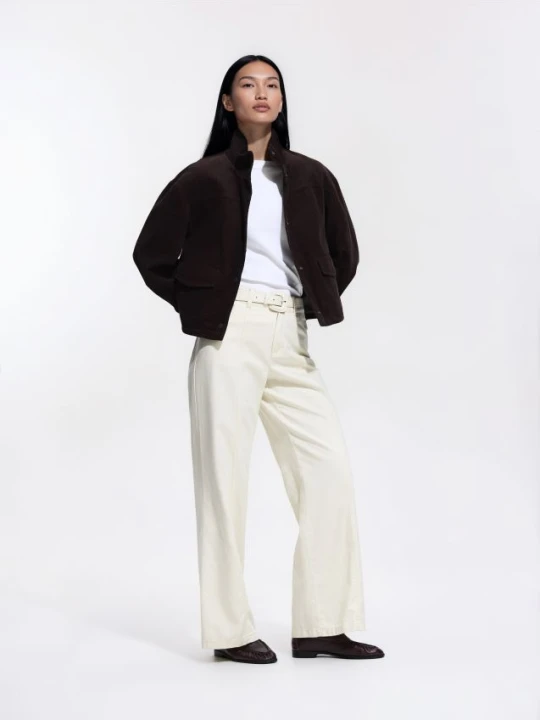 Zdjęcie produktu Reserved - Sztruksowa kurtka oversize - brązowy