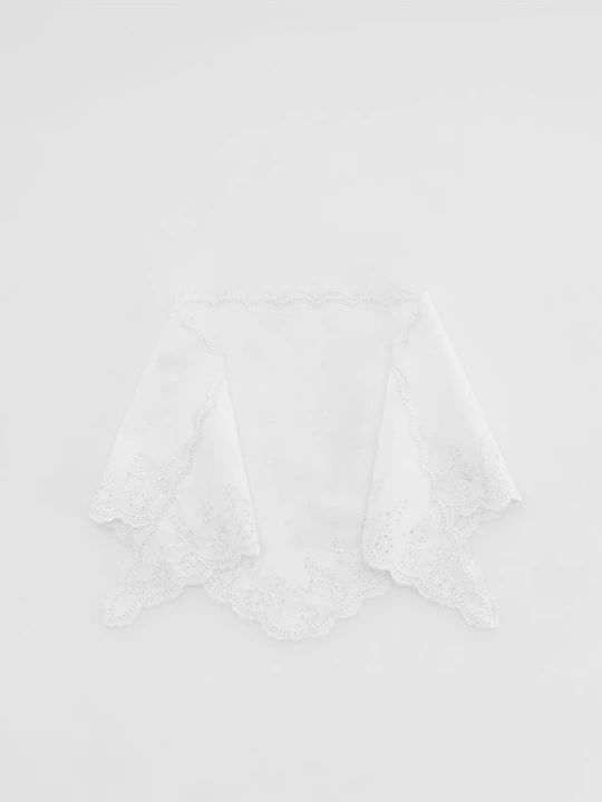 Zdjęcie produktu Reserved - Szydełkowana trójkątna bandana - złamana biel