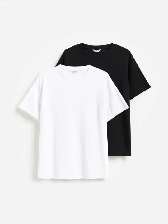 Zdjęcie produktu Reserved - T-shirt boxy 2 pack - wielobarwny