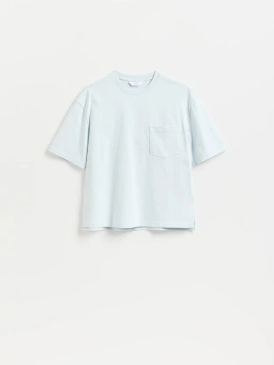 Zdjęcie produktu Reserved - T-shirt boxy - jasnoniebieski